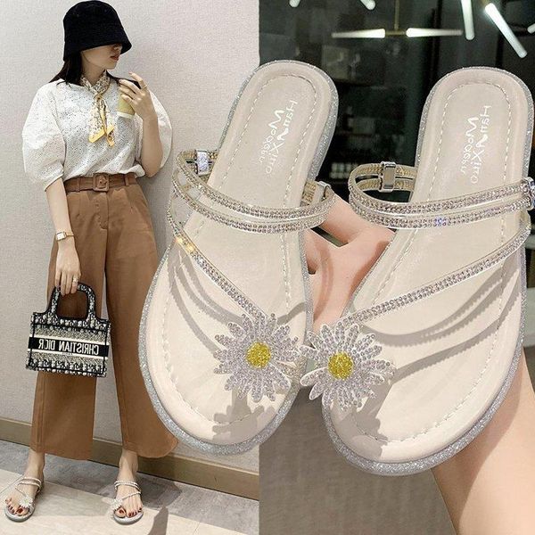 

sandals daisy for women fashion 2021 flat open toe jelly shoes flats ladies females sandalias mujer 40, Black