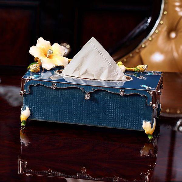 

tissue boxes & napkins creative dinning table metal luxury decoration storage caja servilletas kitchen organizer eh60tb