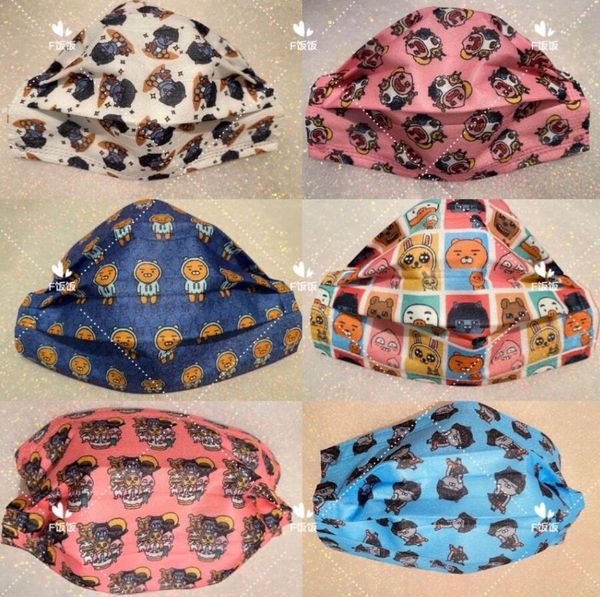 

disposable face masks cartoon pattern men women 95% filtration efficiency dustproof prevention of influenza face masks nonwoven