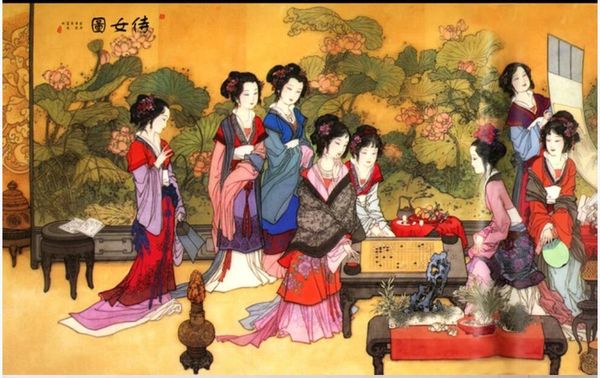 

wallpapers custom mural 3d po wallpaper chinese style ancient painting beauty picture home decor wall murals for 3 d