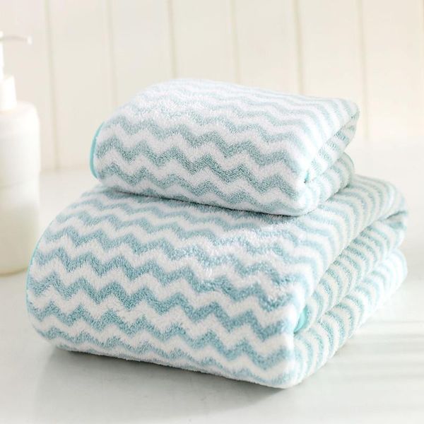

towel high density coral velvet bathroom sets water wave pattern bath and face soft for adult