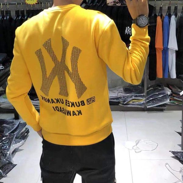 

2021 winter arrival full-blown fudge brocade long sleeve drill short-to-neck solid cotton hip hop sweatshirt dv82, Black