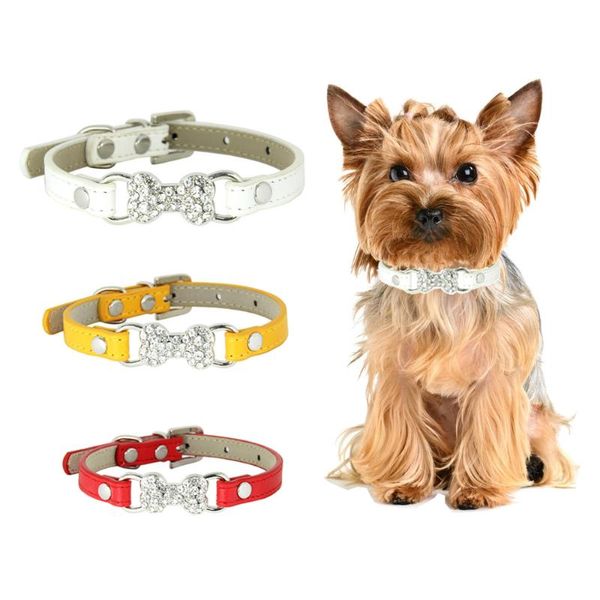 

dog collars & leashes nice rhinestone collar for dogs pet bone diamante puppy small cat accessories necklace