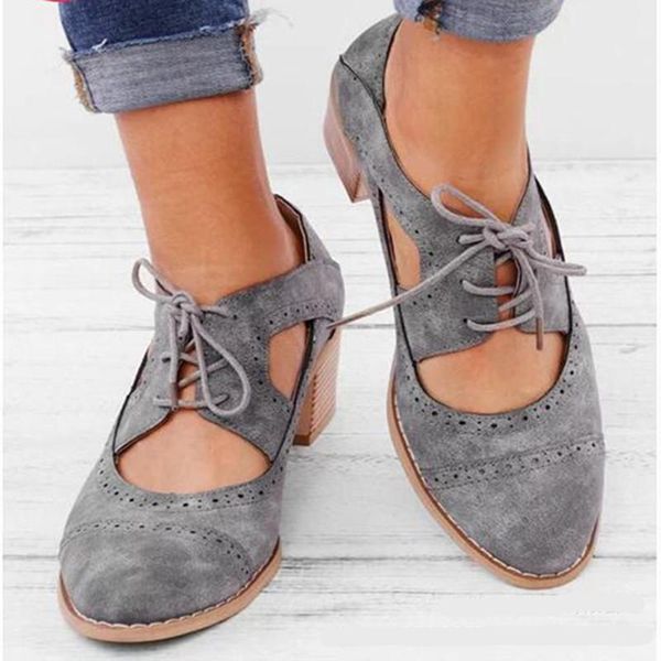 

dress shoes hollow-carved women sandals summer style retro platform brogue comfortable high hoof thick heels plus size 35-43, Black