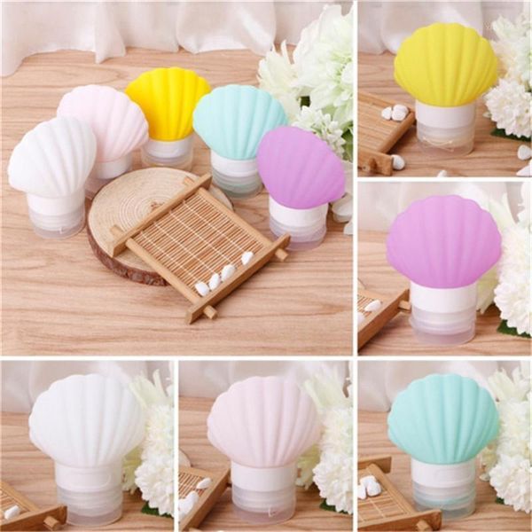 

storage bottles & jars 40/90ml bottle silicone cosmetic bottled shampoo soft portable conchas vial points for trave