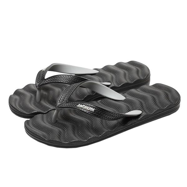 

slippers high-quality massage flip flops man lightweight indoor non-slip men comfortable casual summer soft-soled beach sandals, Black