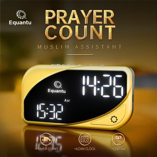 

mini speakers portable equantu mp300 aux speaker+alarm clock 2in1 durable led digital display percussion countdown smart desk