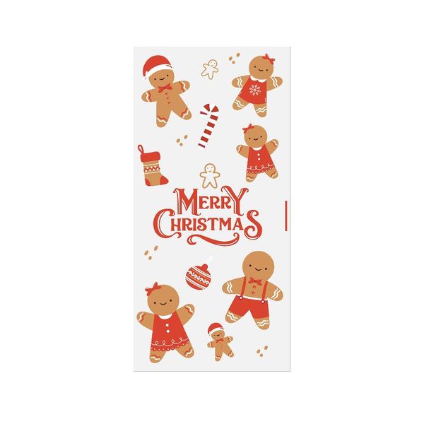 

christmas decorations 50pcs gift bag home decor gingerbread doll portable santa claus storage festival cute pattern party large capacity