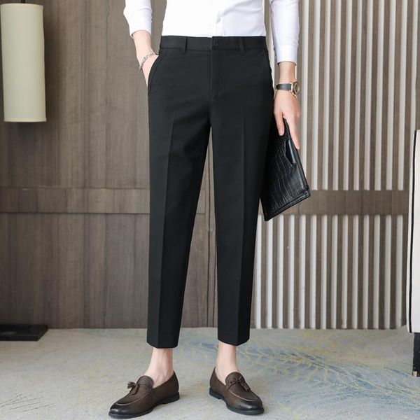 

men's pants summer 2021 non iron high end business casual, Black