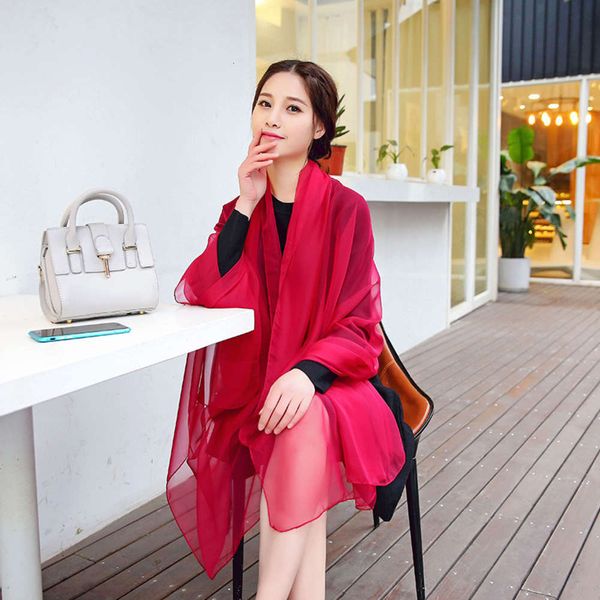 

designer new spring summer sunscreen large size pure chiffon ice silk scarf women's shawl beach towel, Blue;black