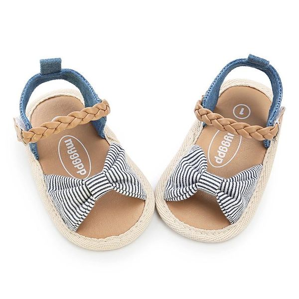 

first walkers girls canvas bow-knot kids beach baby walking shoes