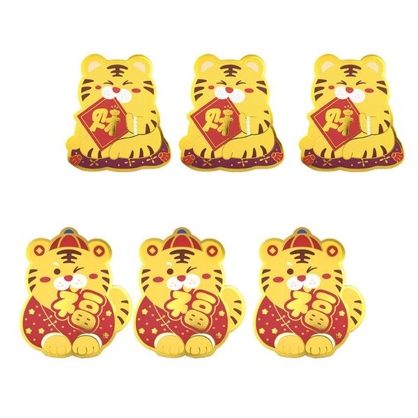 

gift wrap 6pcs lovely tiger good fortune red envelope year celebration money bag