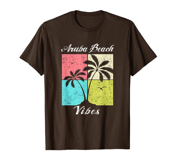 

aruba beach tropical vibes vacation souvenir gift t-shirt, White;black