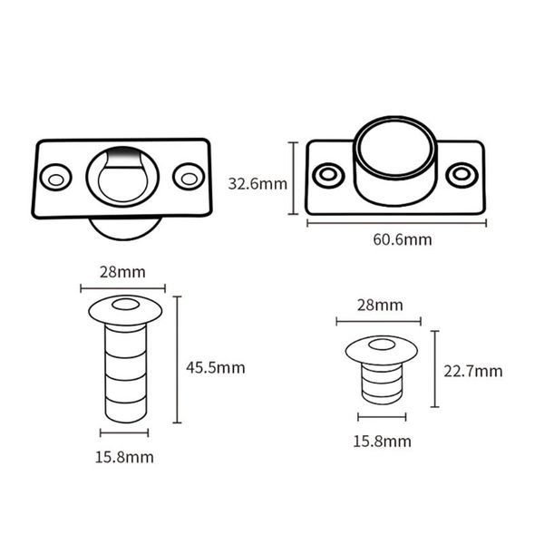 

door catches & closers invisible stainless steel smagnetic floor mount hidden ser