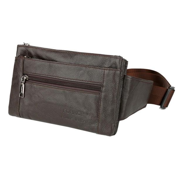 

waist bags genuine leather packs fanny pack belt bag phone pouch travel male big