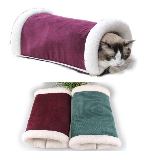 

cat beds & furniture multifuction toy tunnel play crinkle sound funny exercise tube warm house bed mat with plush interior