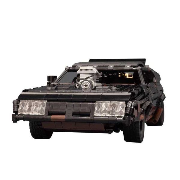 Buildmoc MOC-35846 Max Black Interceptor Technical RC Muscle Car Модель суперкара Строительные блоки Двигатель Пульт дистанционного управления Игрушки Подарок Y0916