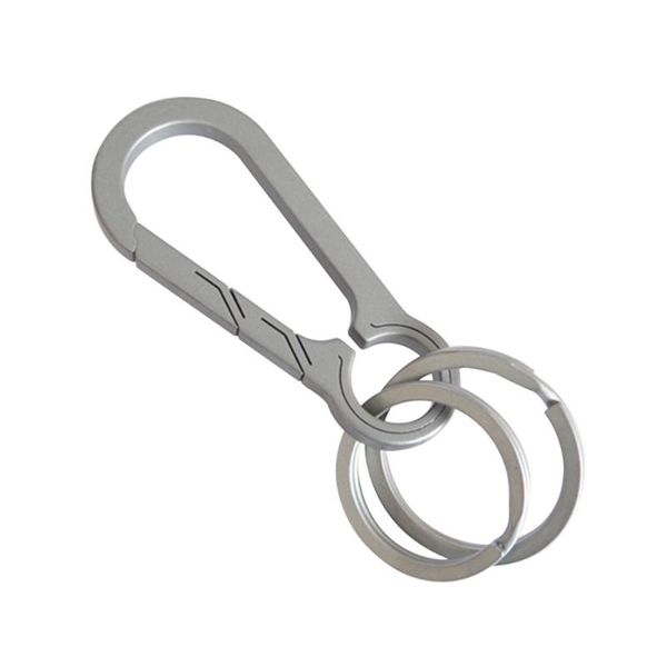 

keychains titanium alloy buckles outdoor tool car keychain men's key ring holder accessories jewelry keyring gifts for male, Silver