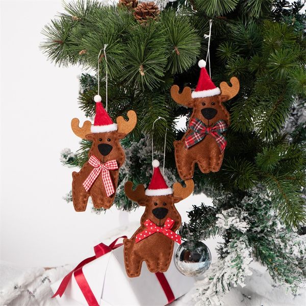 New Christmas Elk Regali Ciondolo Albero di Natale Decorazione Pendenti Carino Incantevole Buon Natale Cecorations VT1766