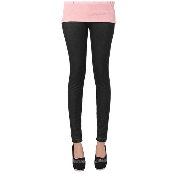 

women's leggings women large size plus velvet pants autumn and winter stretch slim trousers fashion female, Black