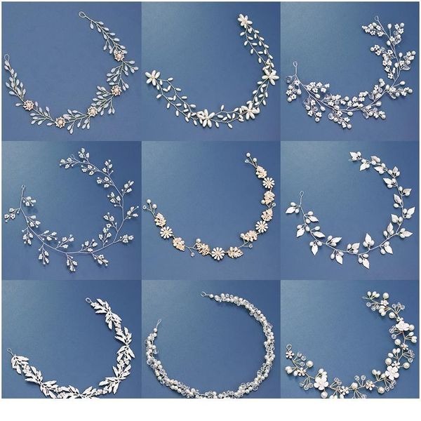 

2020 pearl crystal hair vine wedding headband tiara bridal headpiece women hair jewelry wedding hair accessories w qyleiy