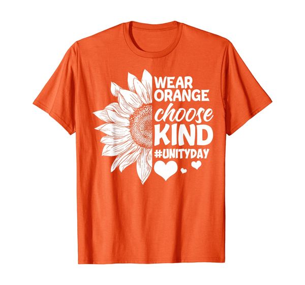 

wear orange choose kind unity day cute unity awareness gifts t-shirt, White;black