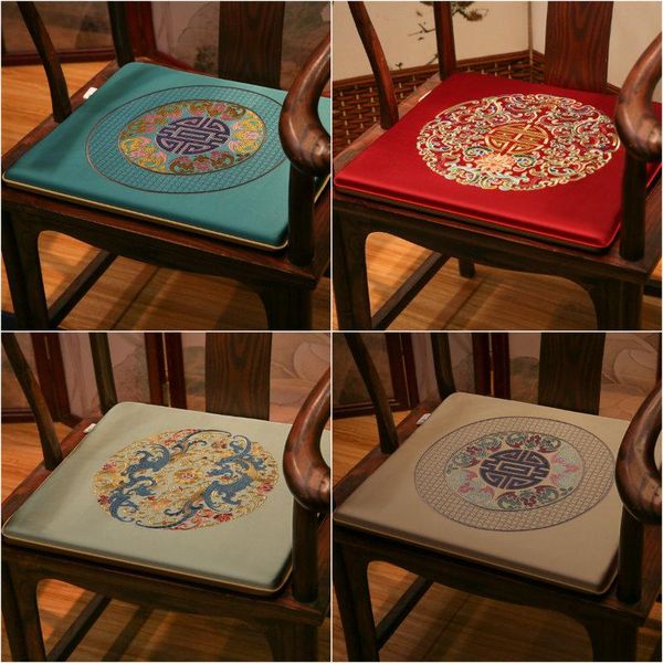

cushion/decorative pillow classical chinese style seat cushion embroidered high-grade red yellow chair non-slip home living room decor