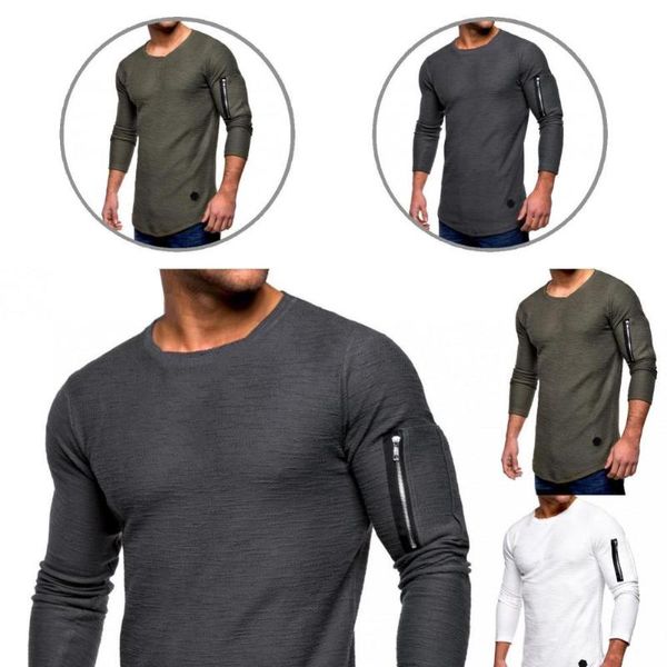 

men's casual shirts solid color great zipper sleeve irregular hem shirt fit men for home, White;black