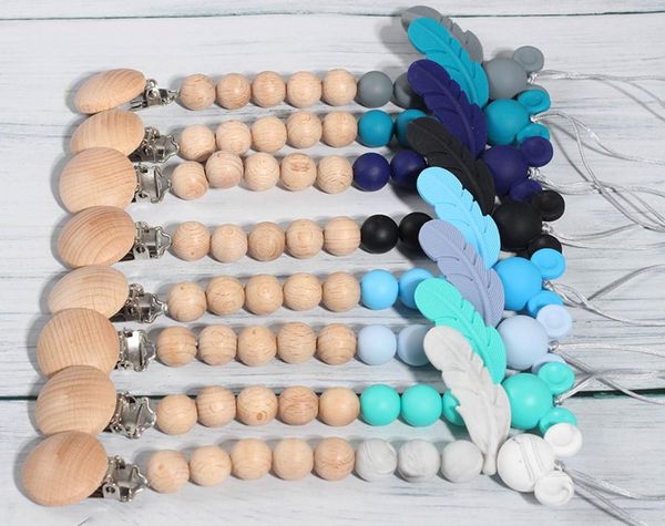 

pacifiers# baby pacifier clip chain dummy holder nipples children clips teether teething toy cartoon wooden bracket