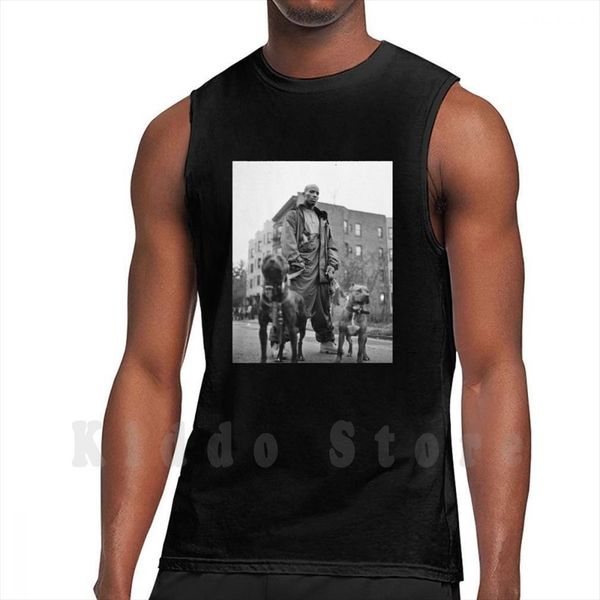 

vintage dmx tank vest 100% cotton rapper with dogs black and white 1990s 90s of my flesh dark man, White;black