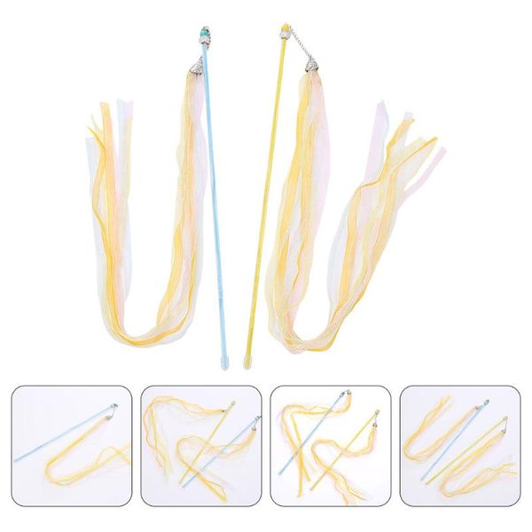 

cat toys 2pcs teaser interactive teasing kitten sticks