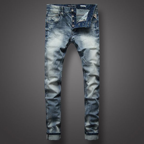 

2021 new italian style fashion light blue slim elastic designer men buttons classical homme lrwx