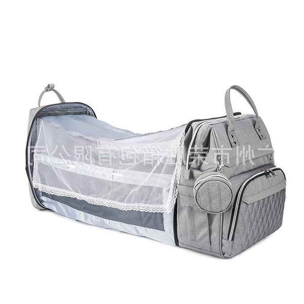 

new mommy fashion outdoor bag baby casual folding bed embroidered double multifunctional amazon shoulder nuojk