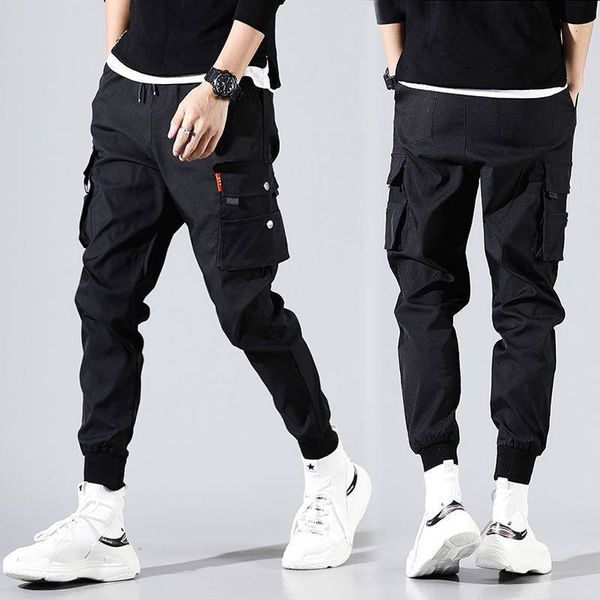 

2021 new bolsos carga dos de cor da patchwork basculador casuais moda calas tticas mar harajuku streetwear homens 0rxq, Black