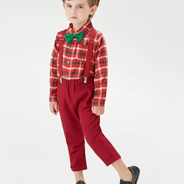 

clothing sets autumn winter long sleeves baby boy gentleman clothes bow ties shirts suspenders pants outfits suit ensemble bÃ©bÃ© garÃ§on m4, White