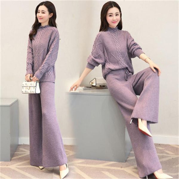 

2021 of women new fashions crochet korean spring leg two-piece women's tender girly pants 273g, Gray