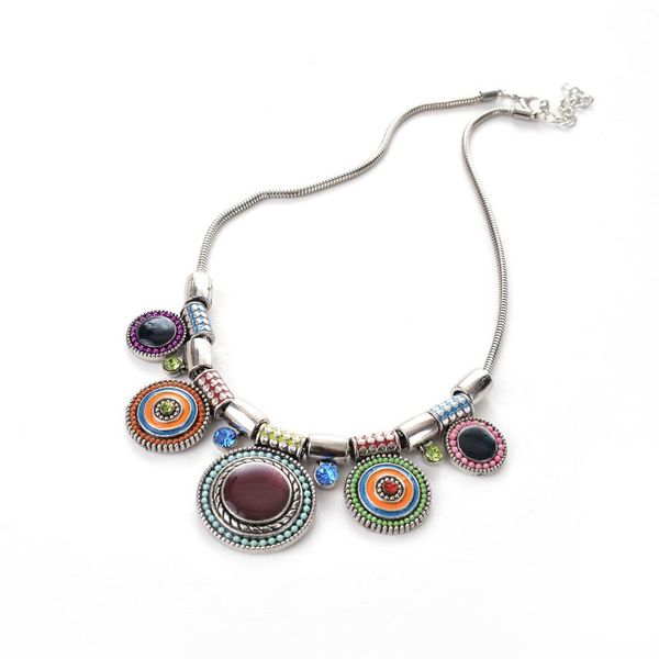 

pendant necklaces ethnic clavicle necklace for women jewelry colorful & pendants european and american charms jewellery s172, Silver