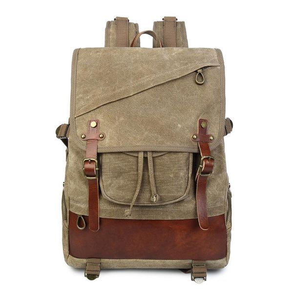

backpack large capacity retro travel school waterproof canvas backpacks