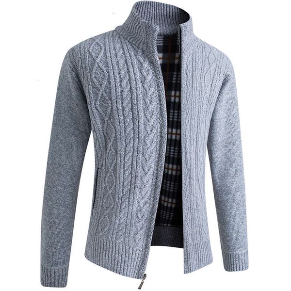 

2021autumn and winter 2020 stand collar cardigan loose men's sweater fashion, White;black