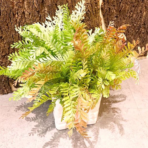 

decorative flowers & wreaths artificial plastic grass plants imitate persian simulation green leaves diy home balcony decoration