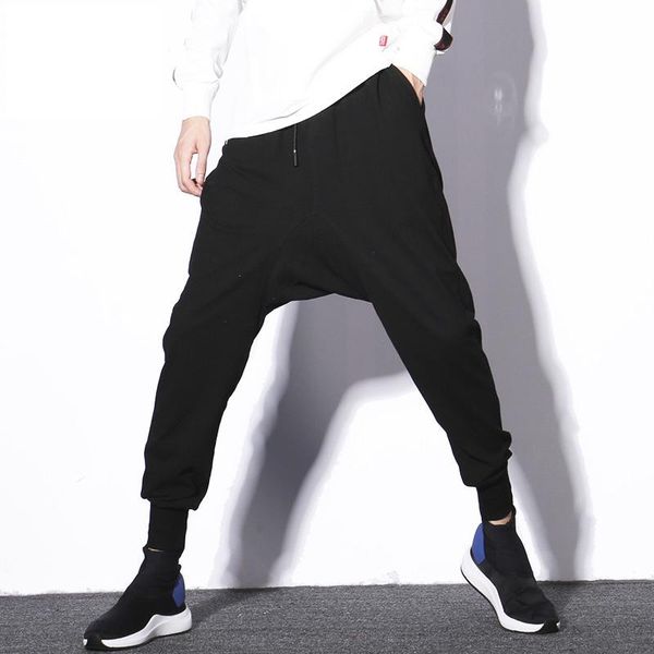 

streetwear harem pants men black casual hip hop jogger pants men 2021 spring man sweatpants cross-pants