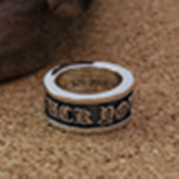 

925 sterling silver fku crosses rotatable band rings with letters american european antique punk gothic designer luxury jewelry accessories