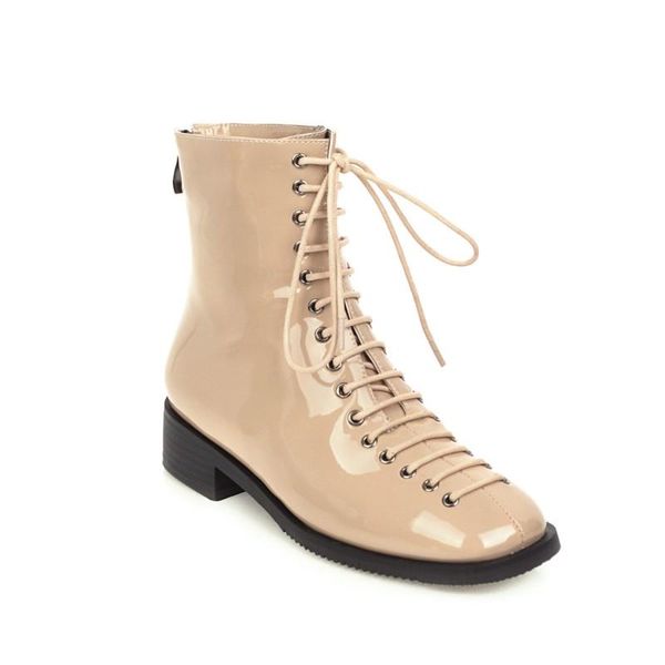 

boots plus size square women shoes ankle for ladies woman winter, Black