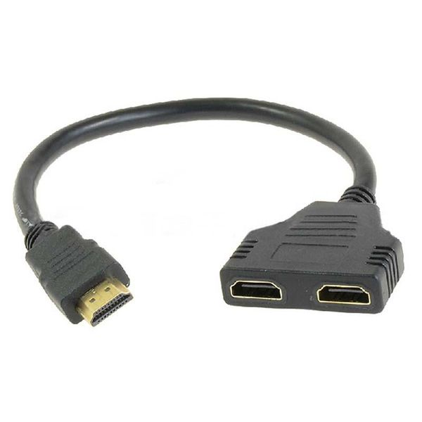 

audio cables & connectors splitter 1 in 2 out cable adapter for dvd hdtv pc