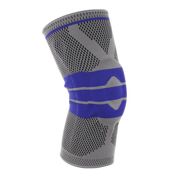 

sports knee pads protection new silicone spring knitted knee basketball climbing sports protective gear football running 07jw189, Black;gray