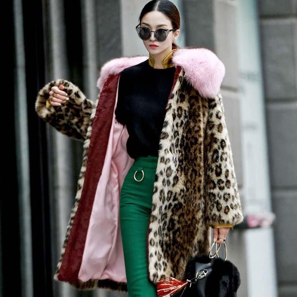 

women's fur & faux 2021 limited jacket vest sale time-limited full women clothes coat long teddy collar imitation mink womens winter co, Black