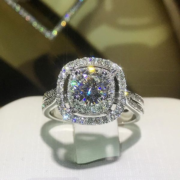 

wedding rings huitan women with brilliant cubic zirconia modern female fashion valentine's day gift drop ship, Slivery;golden