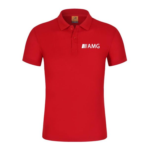 

men's polos 2021 shirt casual amg cotton short sleeve high volume, White;black
