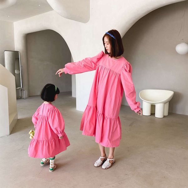 

parent new girl's 2021 child spring mother women's drs korean foreign sle little girl princs skirt fashion, Blue