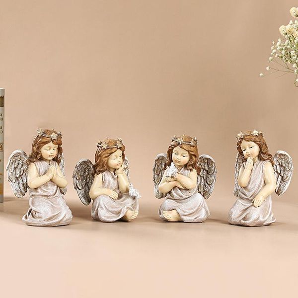 

decorative objects & figurines home decoration resin angel retro european style creative ornaments garden girl crafts